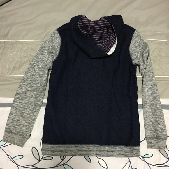 Blue/grey zip hoodie, M - Picture 3 of 5